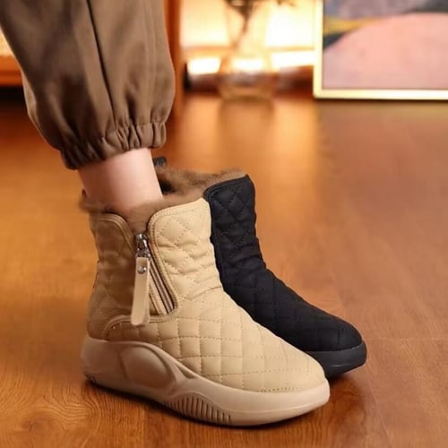 Womens fur lined store winter ankle boots