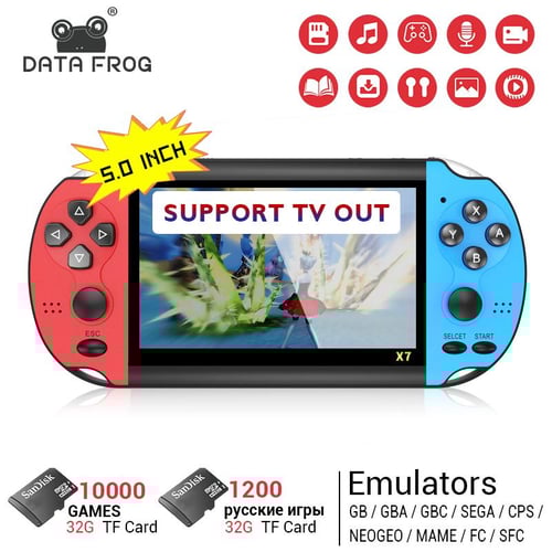 Data Frog X12 Handheld Video Game Console Built-in 10000+ Classic Games ...