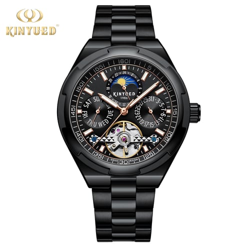 Kinyued automatic mechanical outlet tourbillon watch