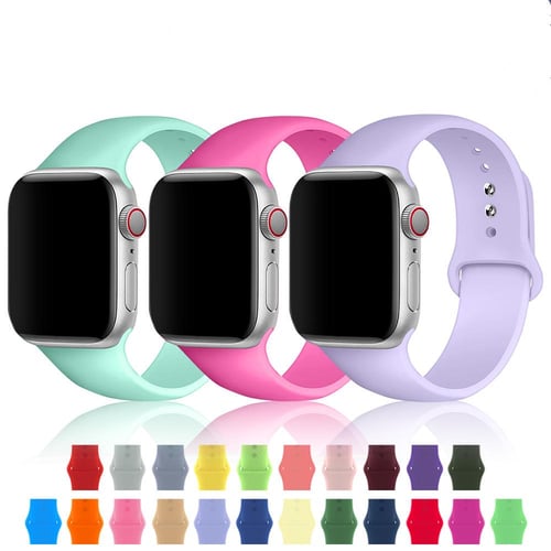 Silicone band For Apple Watch strap 44mm 40mm 42mm 38mm 42 mm