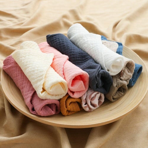 5pcs Muslin Towel Cotton Gauze Baby Blanket Saliva Towel Bathing