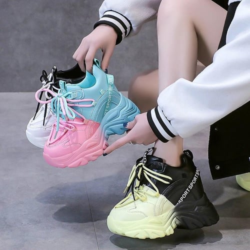 High heel on sale sneakers wedge nike