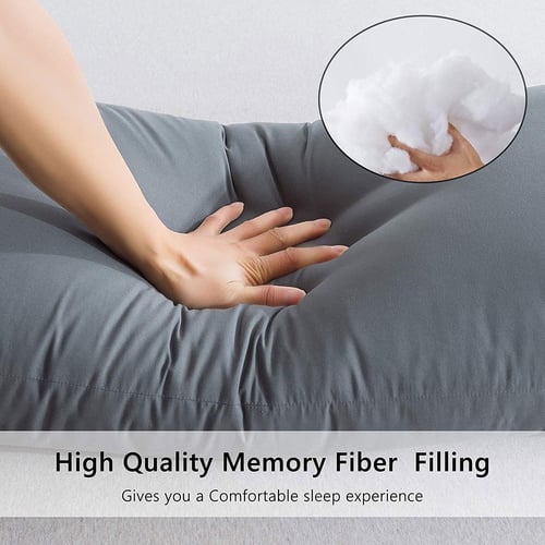 Grey body pillow case sales