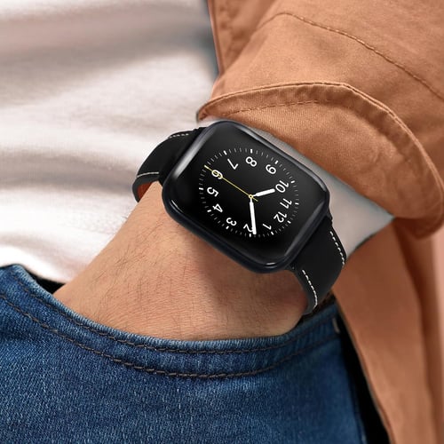 Mens leather apple sale watch band 42mm