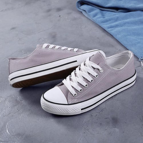 Grey colour canvas shoes sale