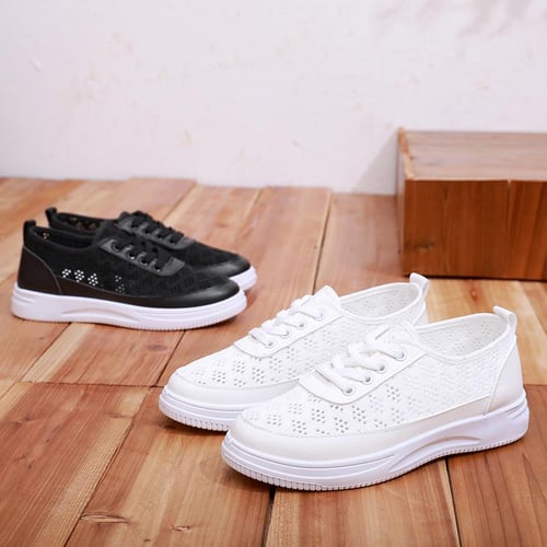 Flat bottom breathable shoes top