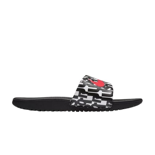 Nike Kawa Print Slide GS Just Do It Kids Sandals Black Bright