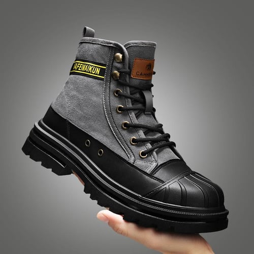 Fashion Boots Men Casual High Top Sneakers Motorcycle Shoes Roman