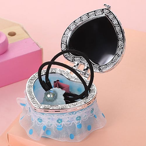 Peach Heart Plastic Mini Heart Shape Little Girl Jewelry Box