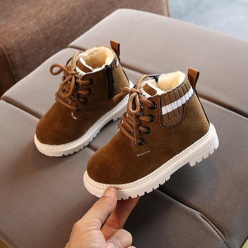 Warm ladies snow boots high boots deals leather martin boots winter flats boots