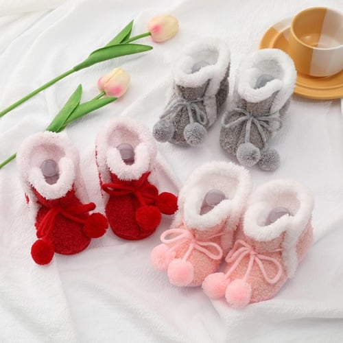 Fuzzy baby booties outlet