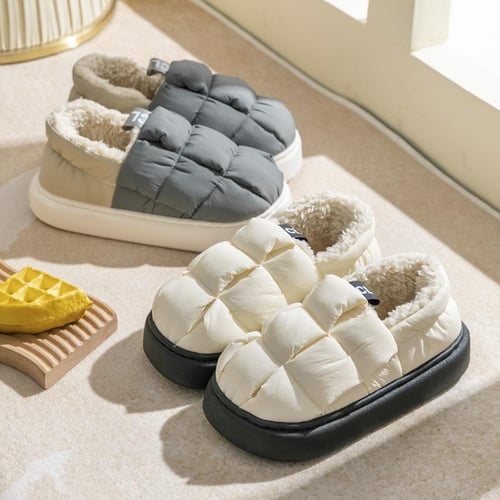 Lamb fur slippers top