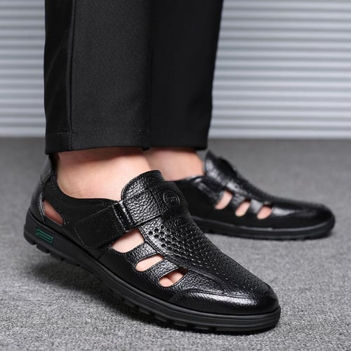 SU Fashion Men s Summer Casual Hollow Breathable Sandals Business