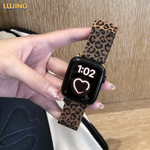 Leopard apple watch band 38mm clearance