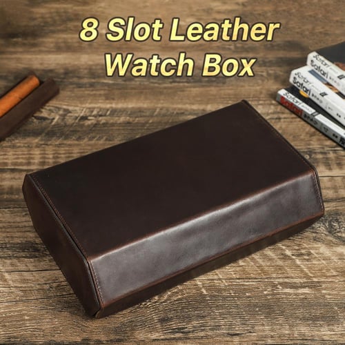 Genuine leather store watch box