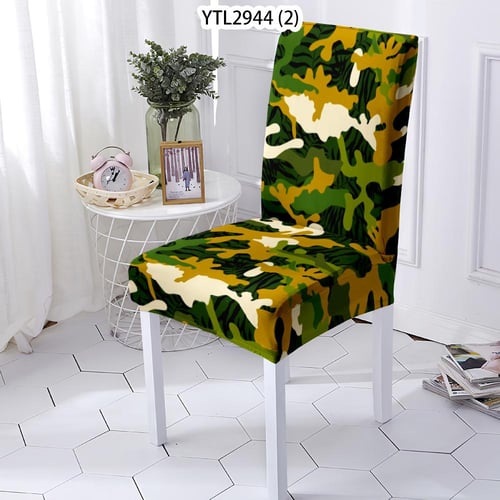 Camouflage chair covers top