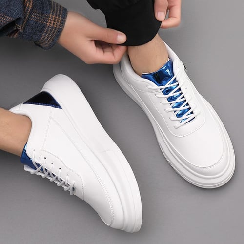 Thick soled white sneakers store