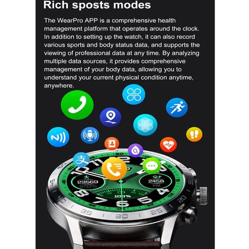 YurKem DT NO1 NFC 1.45 Inch Smart Watch Men Business Wireless
