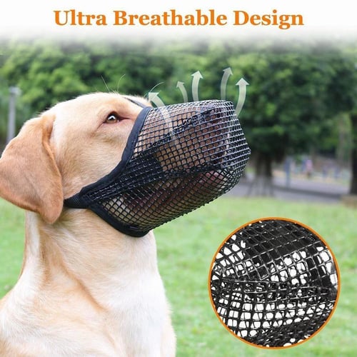 1PC XS XL Pet Dog Mouth Mask Adjustable Breathable Mesh Dog Muzzle