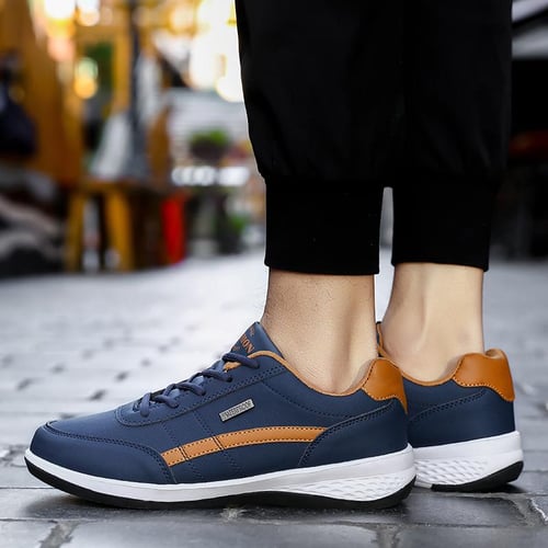 Leisure Shoes Men Fashion Shoes Leather Casual Sneakers Trainers