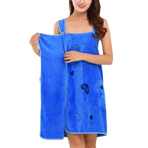 Towel gown worn after showering shop
