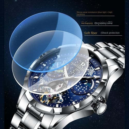 ONTHEEDGE Full Star Men s Business Watch Automatic Hollow
