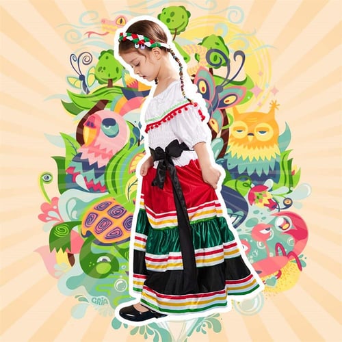 Traditional mexican senorita dress hot sale