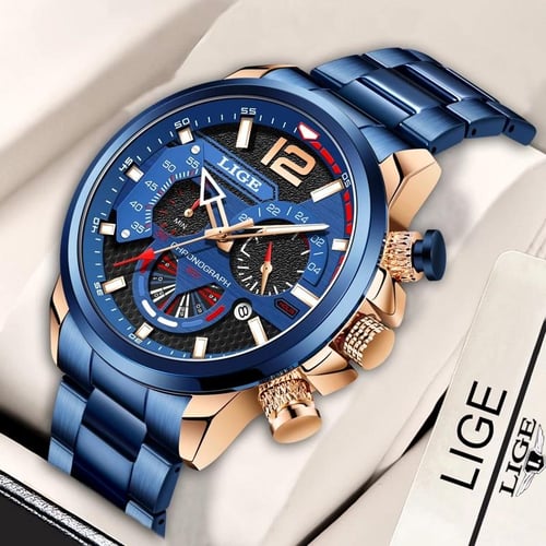 Lige brand watches men watch luxury quartz watch business classy waterproof wristwatch store