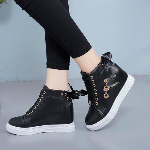 Sneaker wedge deals heels