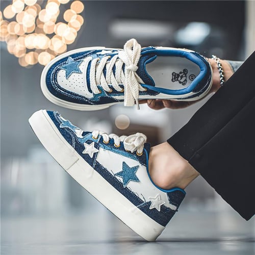 Men Canvas Shoes Fashion Casual Sneakers High Quality Lace Up Flat