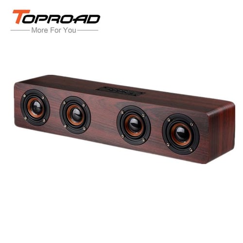 Toproad wooden wireless cheap bluetooth speaker