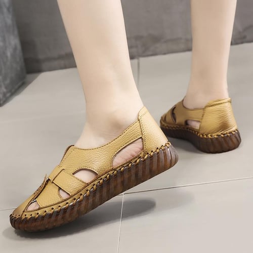 Leather summer 2024 shoes ladies
