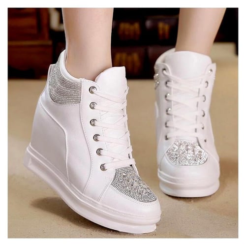 White wedge high tops clearance