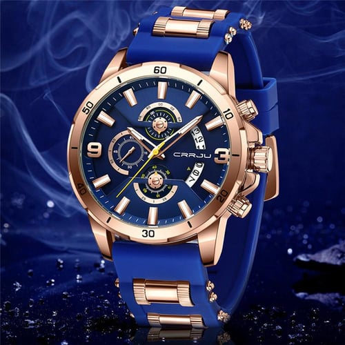 CRRJU 2290 New Men s Fashion Watch Six pin Belt Business Watch