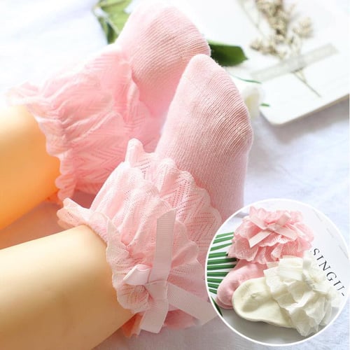 Newborn ruffle socks top