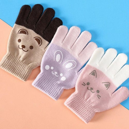 Winter Gloves for Baby Boy Girl Cute Cartoon Bear Bunny Cat Glove Knit Warm Glove for Kid Outdoor Baby Winter Item for 3 6 Year buy Winter Gloves
