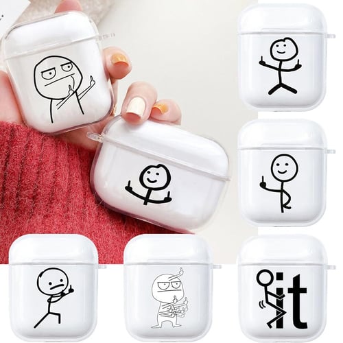 Funny Man Case for Airpods Pro 2 Cute Creative Cartoon Protector