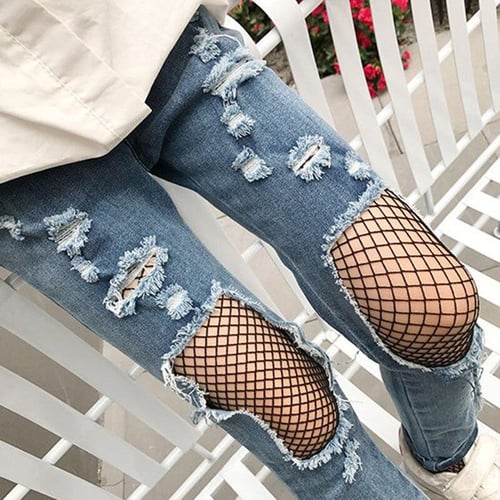 Girls Fashion Mesh Stockings Kids Baby Fishnet Stockings Black