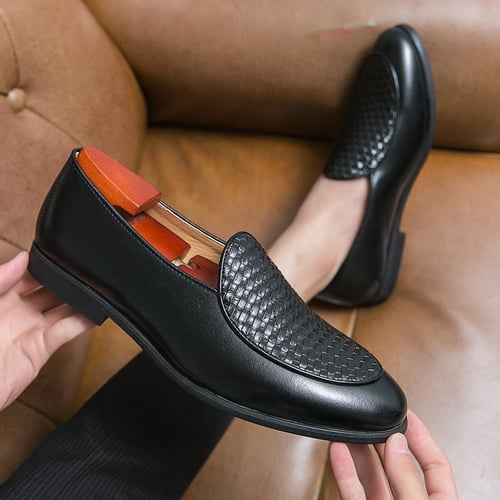 New Men s Dress Leather Shoes Fashion Casual Loafers Plus Size 38