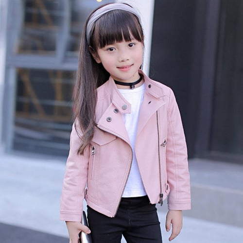 Leather jacket for baby 2025 girl