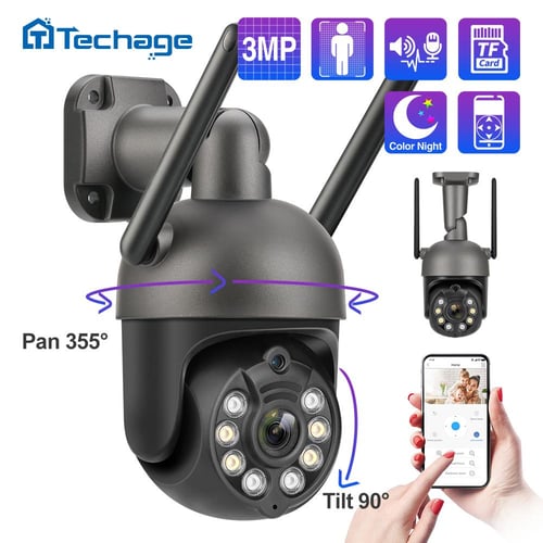 Techage Wifi IP Camera 3MP Two Way Video Wireless Security Camera