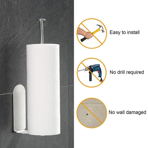 Vertical wall mount paper towel holder outlet