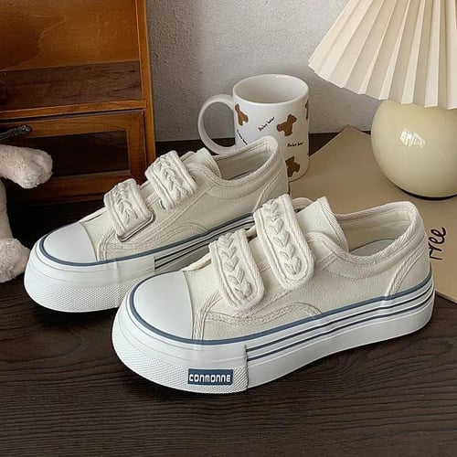 Canvas flat shoes womens best sale