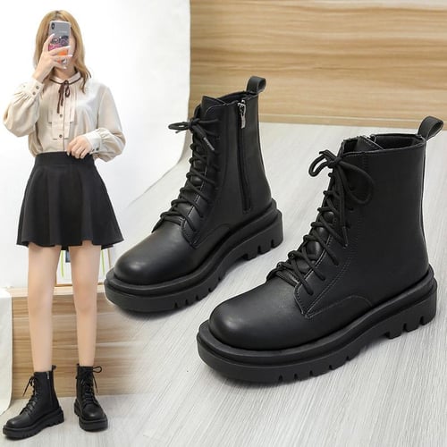 Flat biker style boots outlet