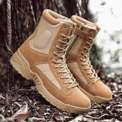 TUINANLE Men Boots Autumn Waterproof Nubuck Boots Desert Safty