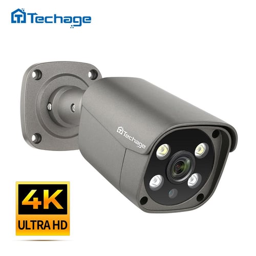 Techage 5MP Security POE IP Camera Human Detection Outdoor Two Way