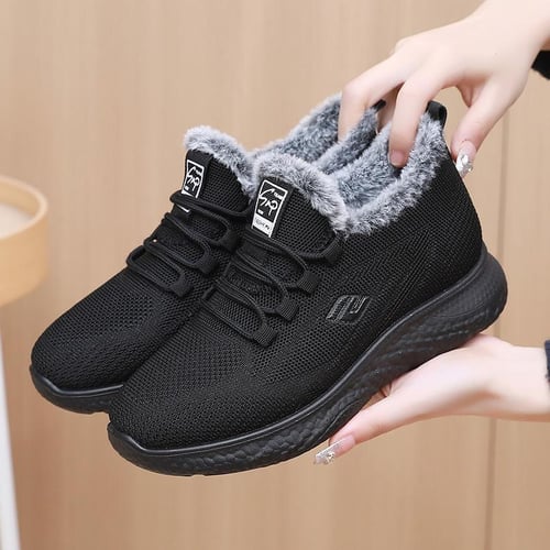 Fur lined sales womens sneakers