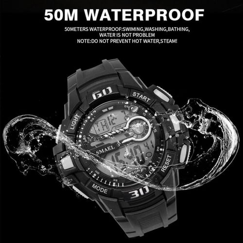 SMAEL Sport Watches 5Bar Water Resist LED Watches Automatic Alarm