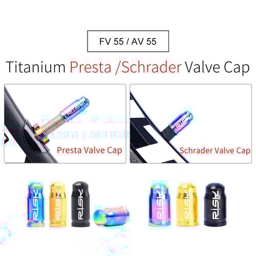 Titanium presta shop valve caps