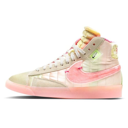 Women's blazer mid rebel sneaker in white  and  orange cheap